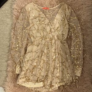 Sequin Gold romper